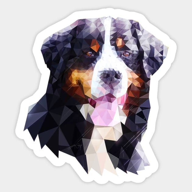 Bernese Mountain Dog (Low Poly) Sticker by lunaroveda